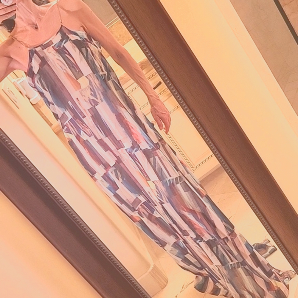 Loja 18 Brazilian Multi-colored Maxi Dress, XS/S - Picture 5 of 16
